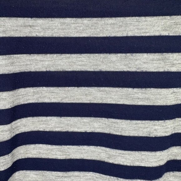 SALE 2/15 Chloe K - Navy and Grey Striped 3/4 Length Sleeve Top - Size Medium. - Picture 5 of 9